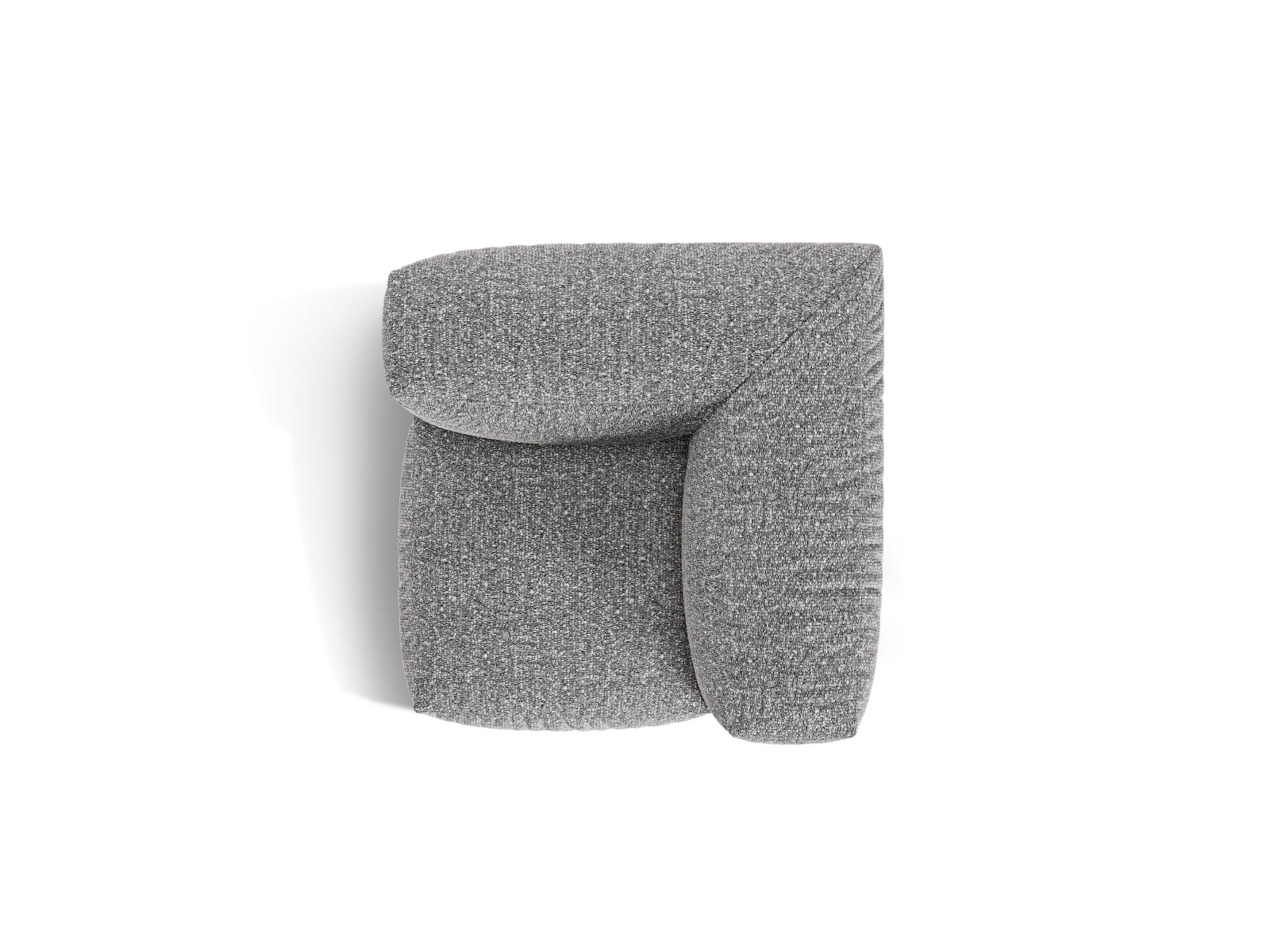 Stylisches 1-Sitzer Eckmodul Martina in edlem Graphit, perfekt für kreative Sofa-Kombinationen und modernes Wohndesign.