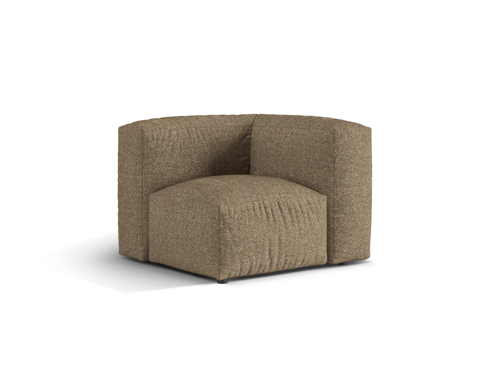 Elegantes 1-Sitzer Eckmodul Martina in stilvollem Cappuccino-Ton, ideal für individuelle Sofa-Gestaltung im modernen Wohnraum.