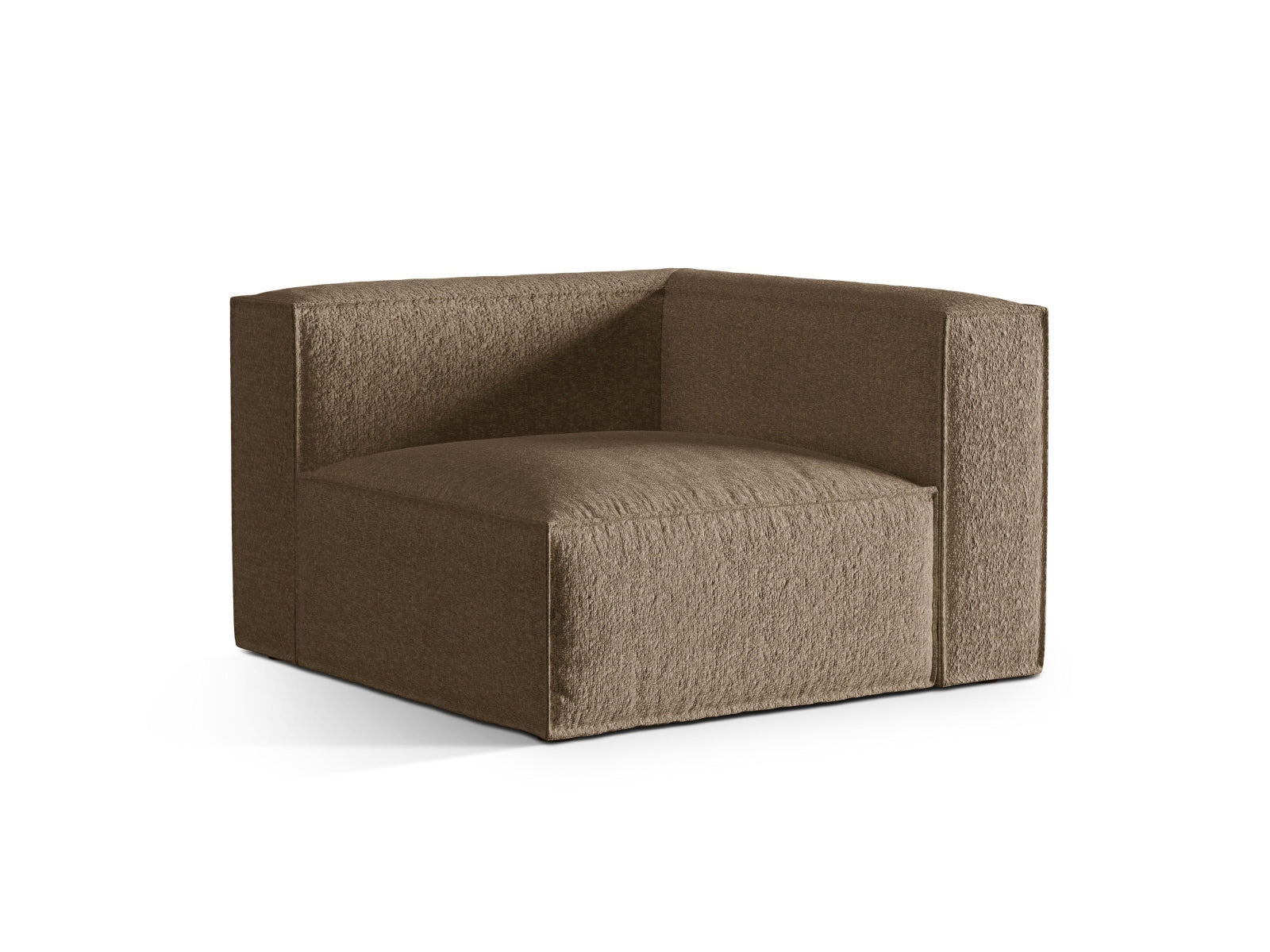 Elegantes Nuria Corner Modul 1 Sitzer in warmem Cappuccino-Ton, ideal für individuelle Sofa-Gestaltung im modernen Wohnraum.