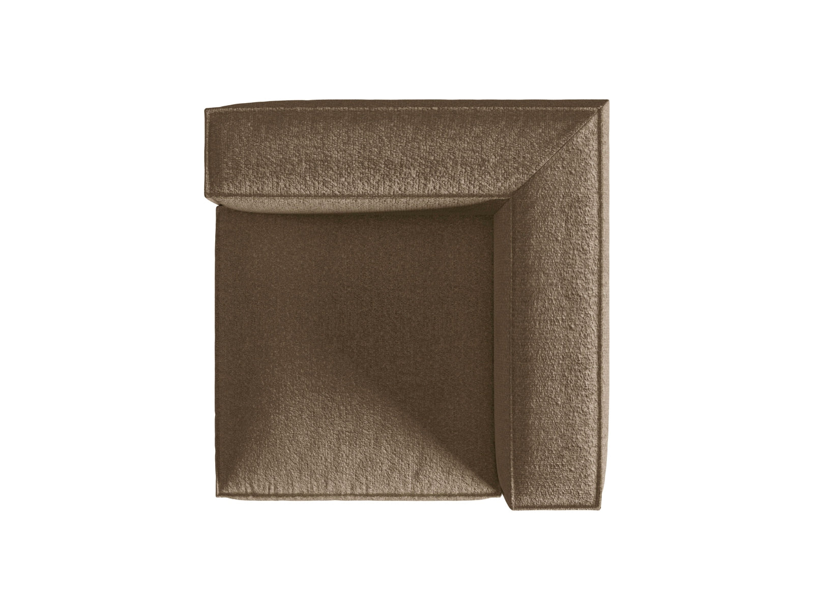 Elegantes Nuria Corner Modul 1 Sitzer in warmem Cappuccino, ideal für individuelle Sofa-Arrangements in modernen Wohnräumen.