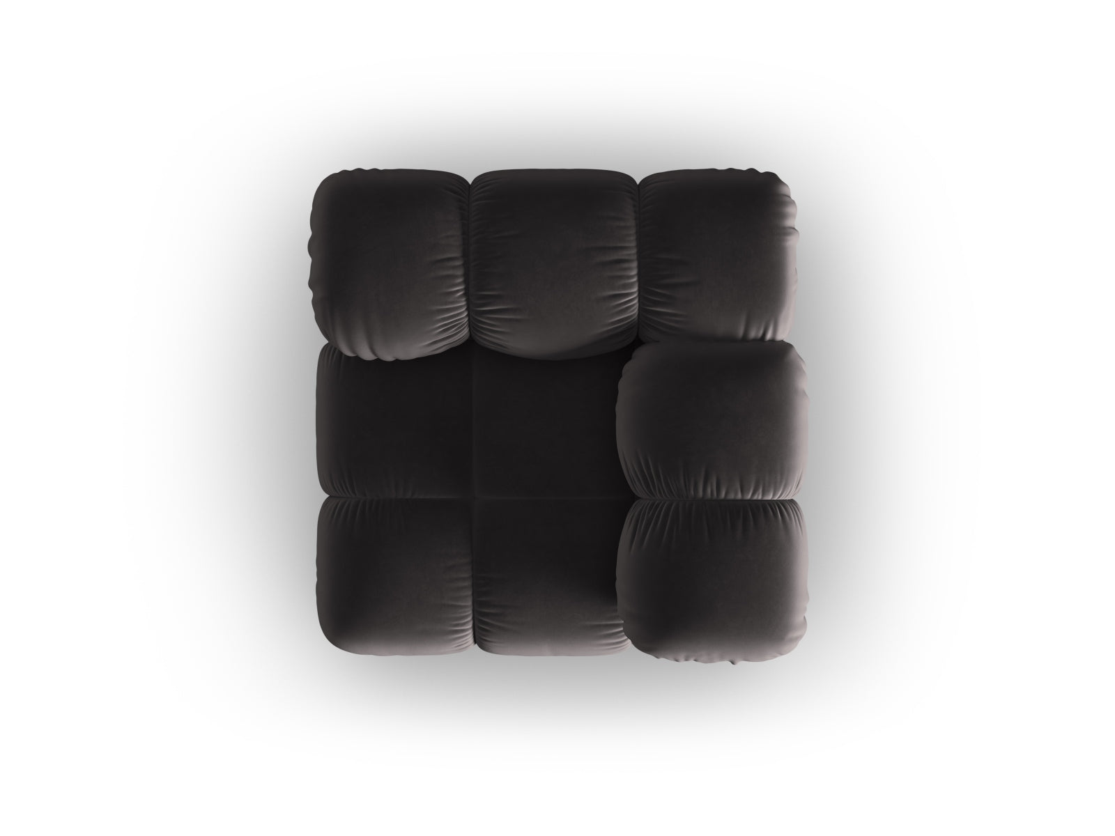 Bellis Velour Modul Corner 1 Sitzer in Steel präsentiert im Onlineshop von KAQTU Design AG. Modulares Sofa ist von Micadoni