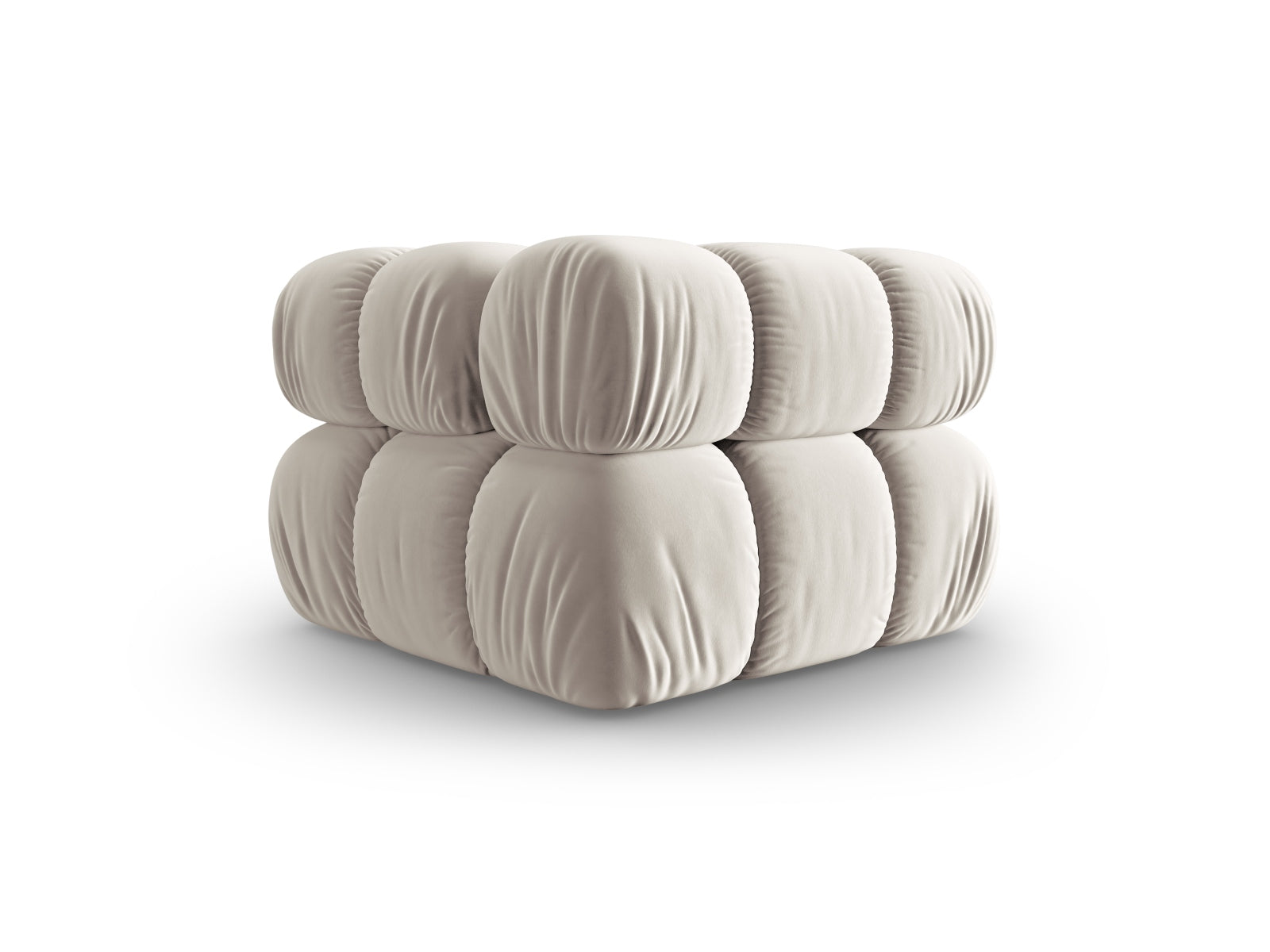 Bellis Velour Modul Corner 1 Sitzer in Light Beige präsentiert im Onlineshop von KAQTU Design AG. Modulares Sofa ist von Micadoni