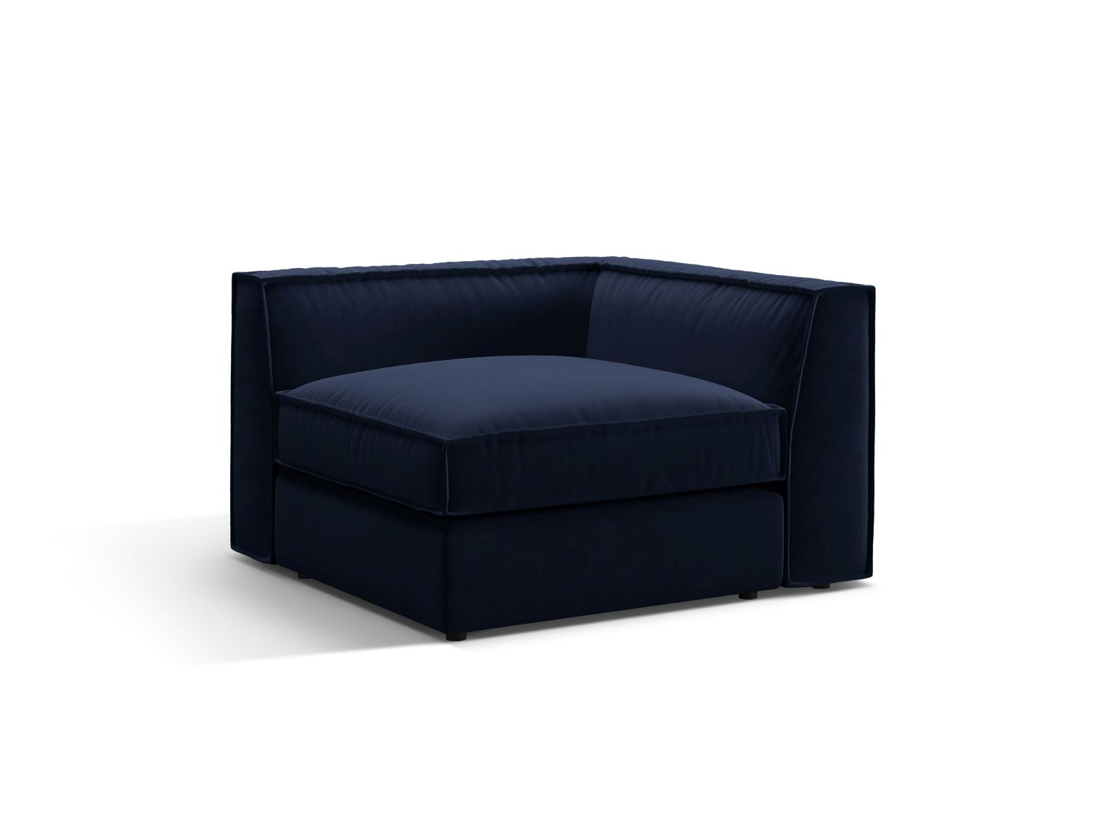 Elegantes 1-Sitzer Eckmodul Pola in Royal Blue, ideal für individuelle Sofa-Gestaltung. Hochwertiges Design von Micadoni.