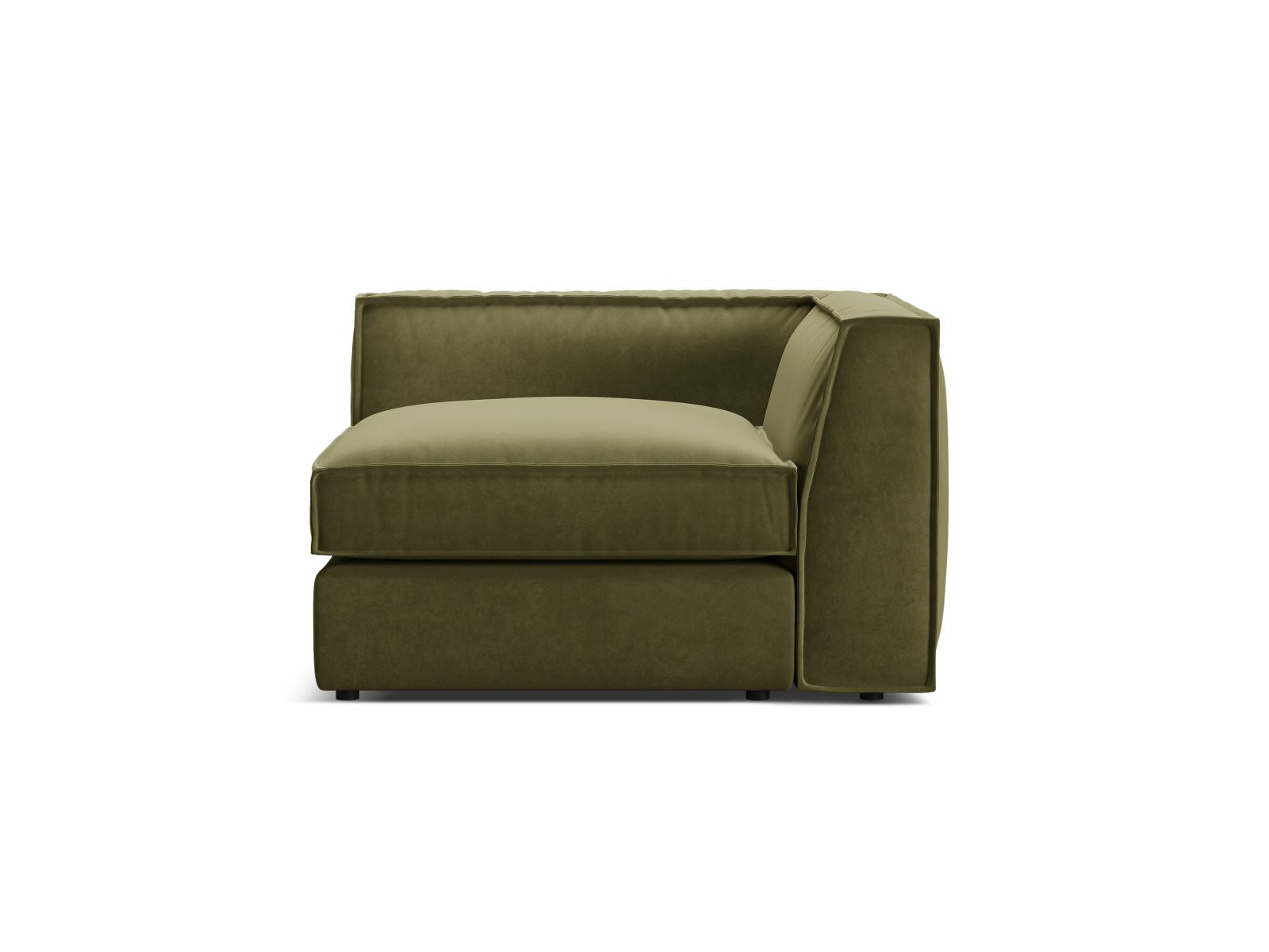 1-Sitzer Eckmodul Pola in Green-Salvador präsentiert im Onlineshop von KAQTU Design AG. Modulares Sofa ist von Micadoni