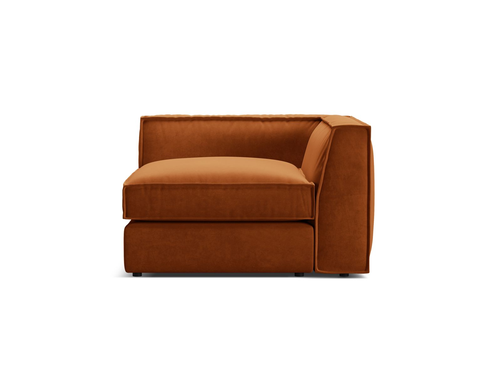 1-Sitzer Eckmodul Pola in Terracotta-Salvador präsentiert im Onlineshop von KAQTU Design AG. Modulares Sofa ist von Micadoni