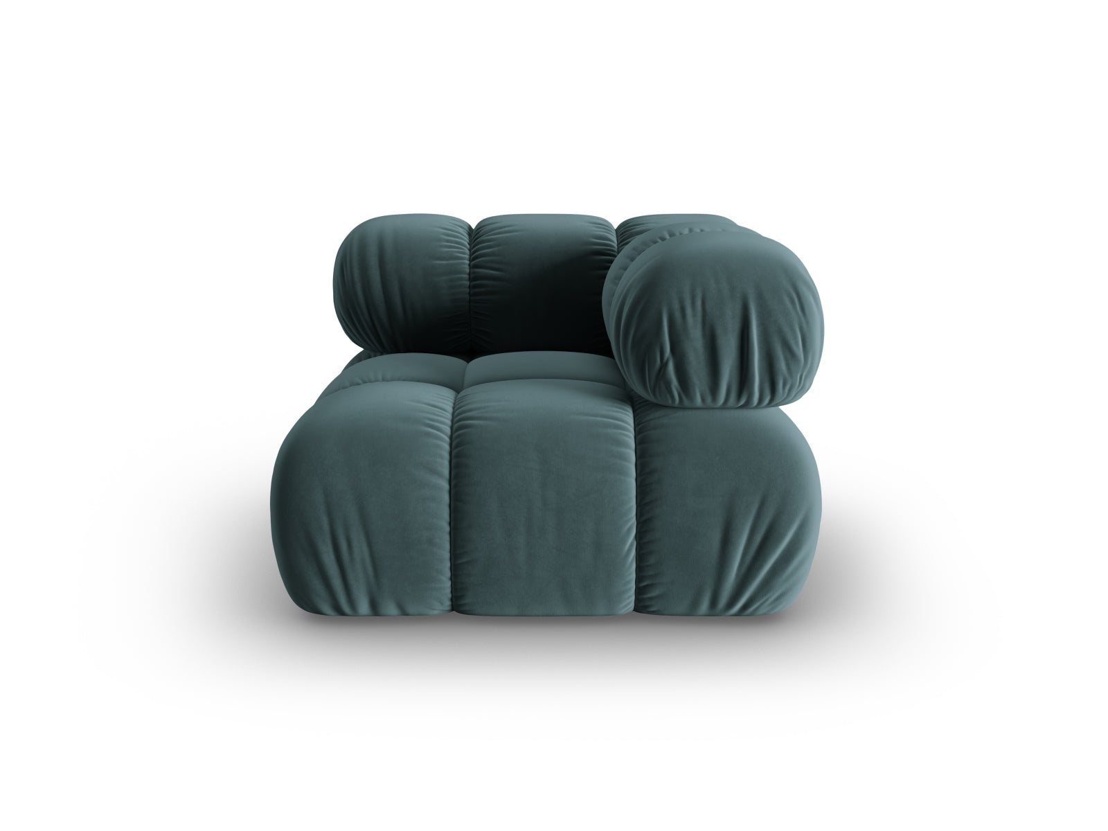 Bellis Velour Modul Corner 1 Sitzer in Turquoise präsentiert im Onlineshop von KAQTU Design AG. Modulares Sofa ist von Micadoni