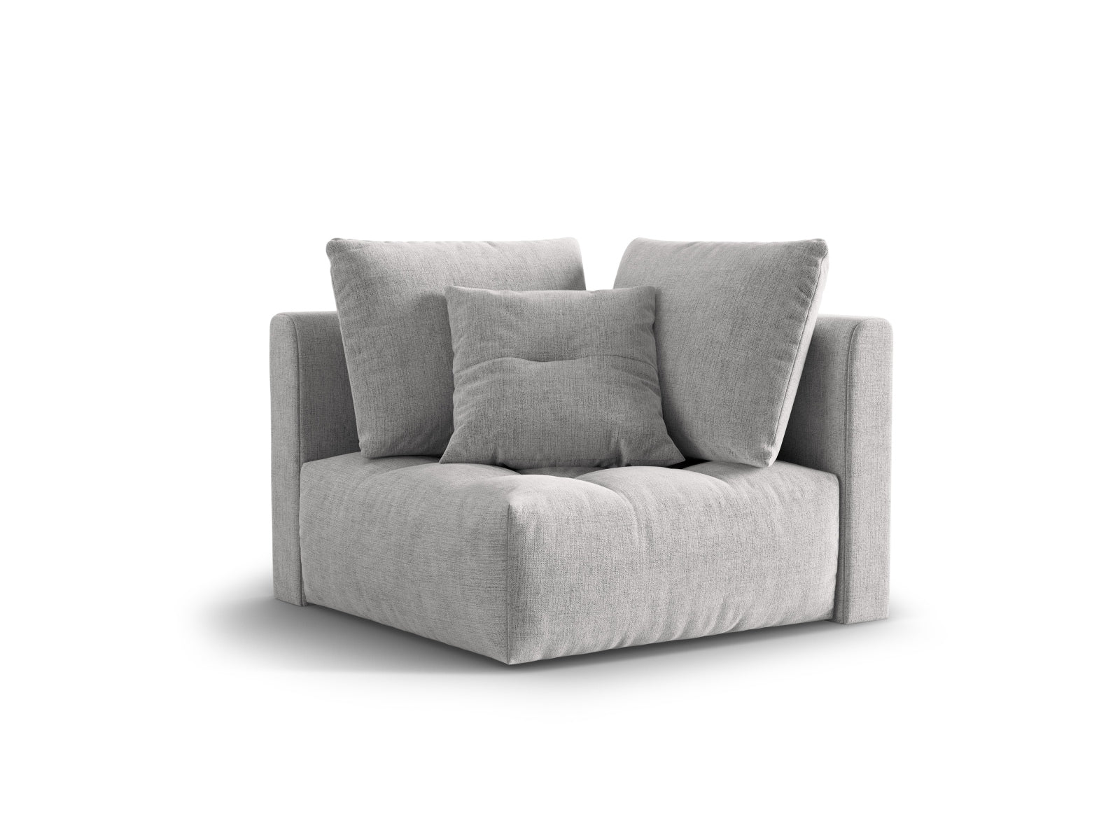 Bloom Corner Modul 1 Sitzer in Silver präsentiert im Onlineshop von KAQTU Design AG. Modulares Sofa ist von Micadoni