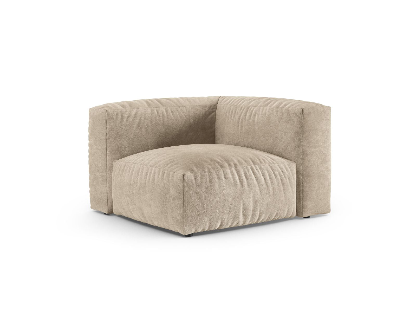 Elegantes 1-Sitzer Eckmodul XL Martina in sanftem Light Beige-Vogue, ideal für individuelle Sofa-Gestaltung im modernen Wohnraum.