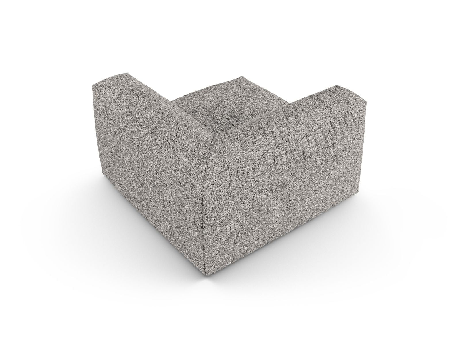 Elegantes 1-Sitzer Eckmodul XL Martina in zeitlosem Graphit, ideal für individuelle Sofa-Arrangements und stilvolle Wohnräume.