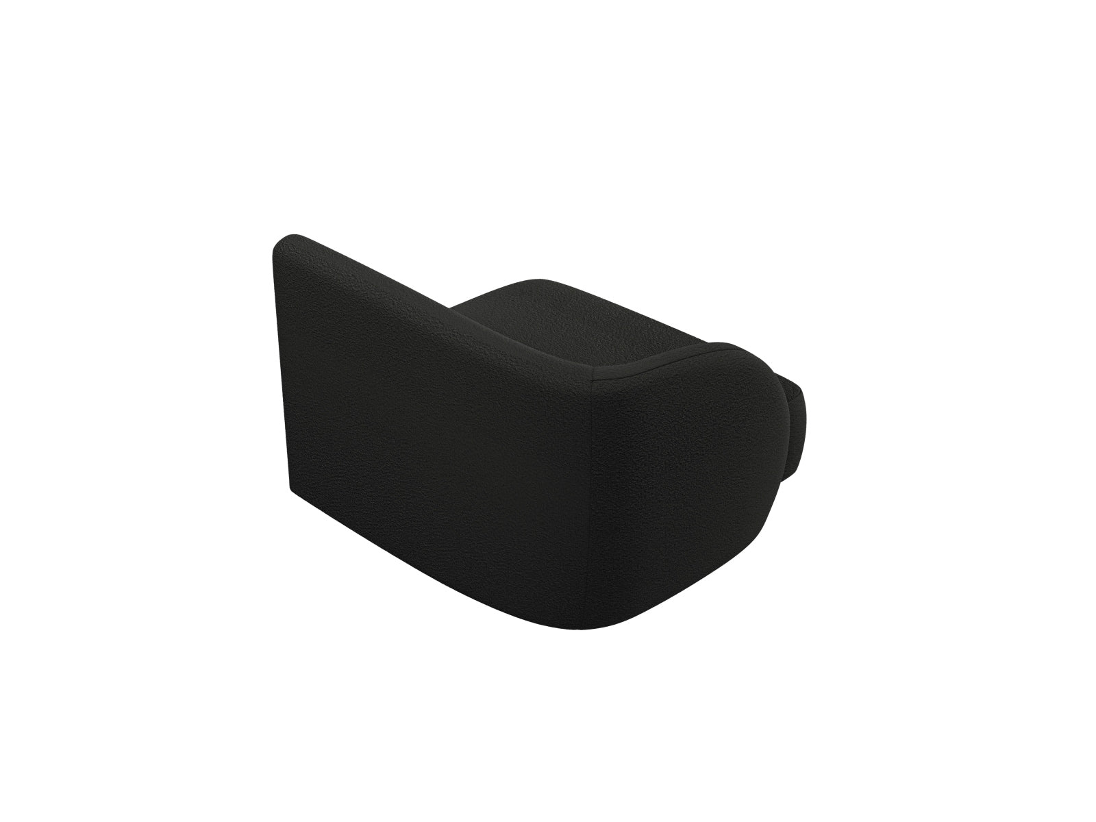 Miley Boucle Modul links 1 Sitzer in Black präsentiert im Onlineshop von KAQTU Design AG. Modulares Sofa ist von Micadoni