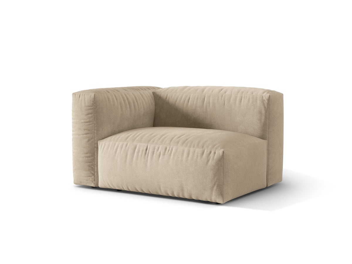 Martina Modul links 1 Sitzer in Light Beige-Vogue präsentiert im Onlineshop von KAQTU Design AG. Modulares Sofa ist von Micadoni
