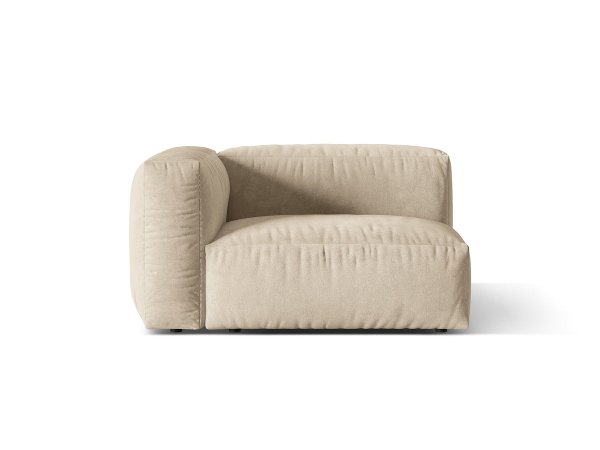 Martina Modul links 1 Sitzer in Light Beige-Vogue präsentiert im Onlineshop von KAQTU Design AG. Modulares Sofa ist von Micadoni