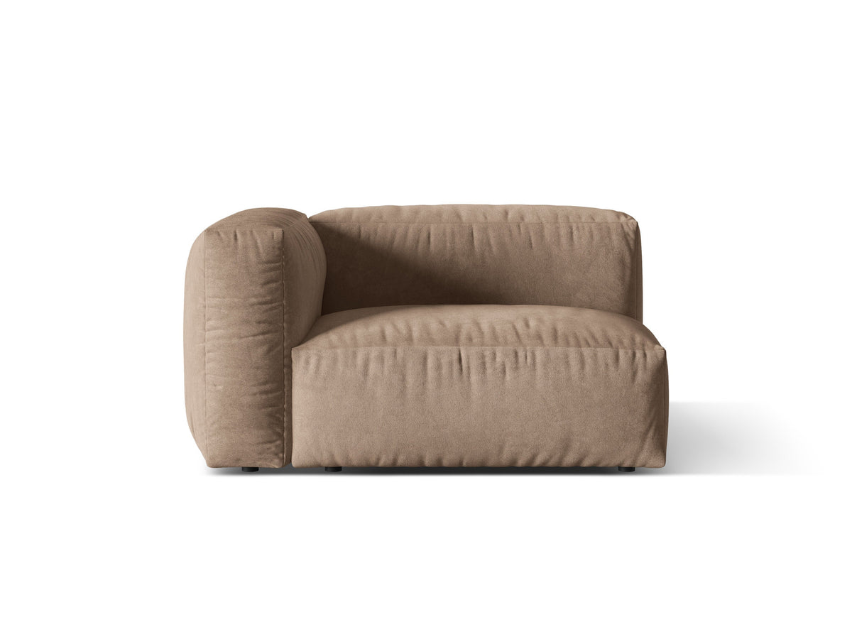 Martina Modul links 1 Sitzer in Dark Beige-Vogue präsentiert im Onlineshop von KAQTU Design AG. Modulares Sofa ist von Micadoni