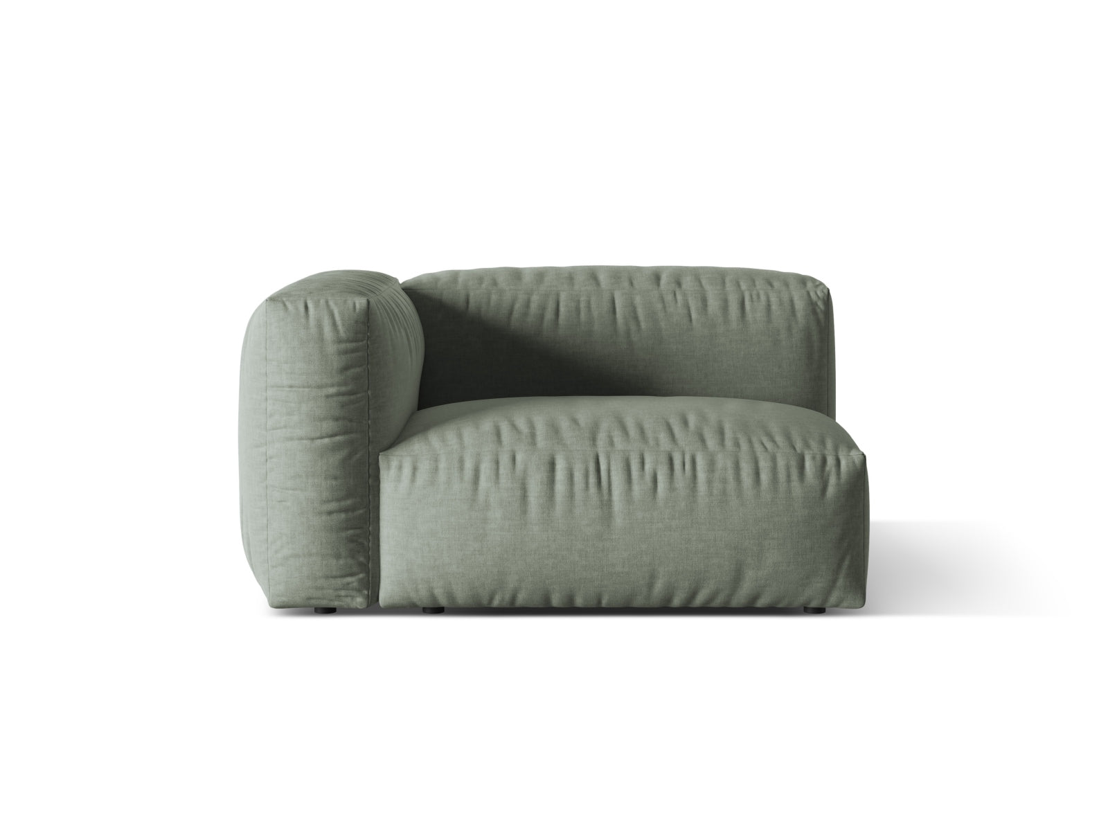 Martina Modul links 1 Sitzer in Moss Green-Boston präsentiert im Onlineshop von KAQTU Design AG. Modulares Sofa ist von Micadoni