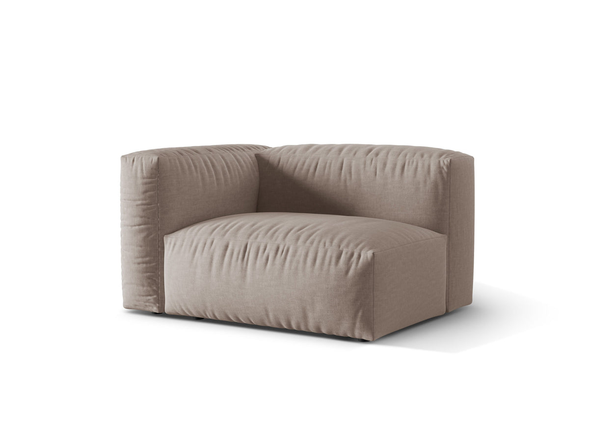 Martina Modul links 1 Sitzer in Dark Beige-Boston präsentiert im Onlineshop von KAQTU Design AG. Modulares Sofa ist von Micadoni