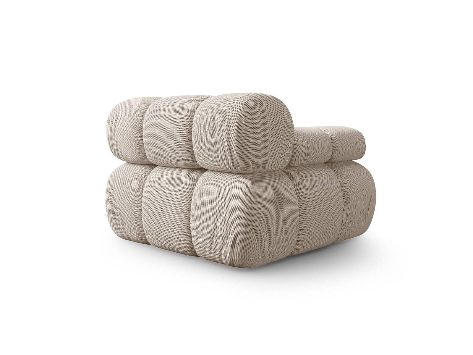Elegantes Bellis Modul links 1 Sitzer in sanftem Beige, ideal für individuelle Sofa-Arrangements in modernen Wohnräumen.