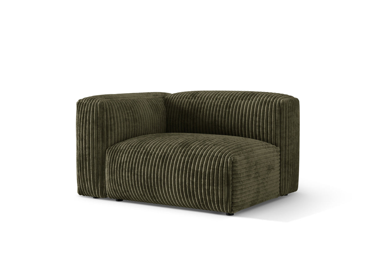 Martina Modul links 1 Sitzer in Moss Green-Tilia präsentiert im Onlineshop von KAQTU Design AG. Modulares Sofa ist von Micadoni
