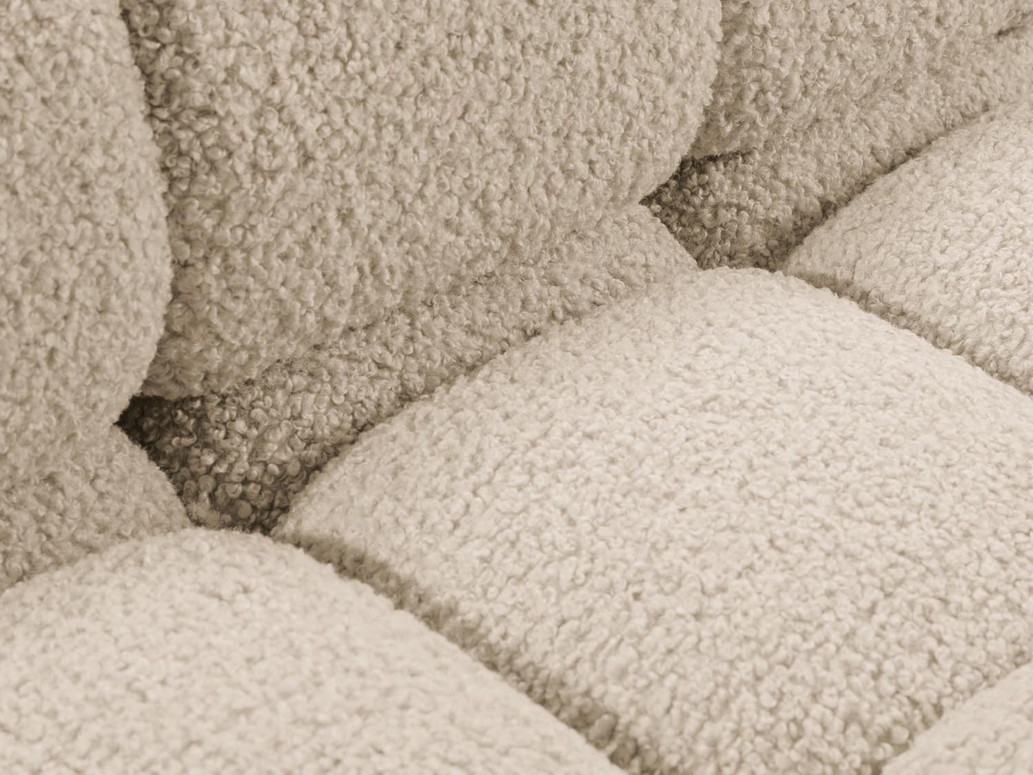 Elegantes Bellis Boucle Modul links, 1-Sitzer in sanftem Beige, ideal für kreative und anpassbare Wohnkonzepte.