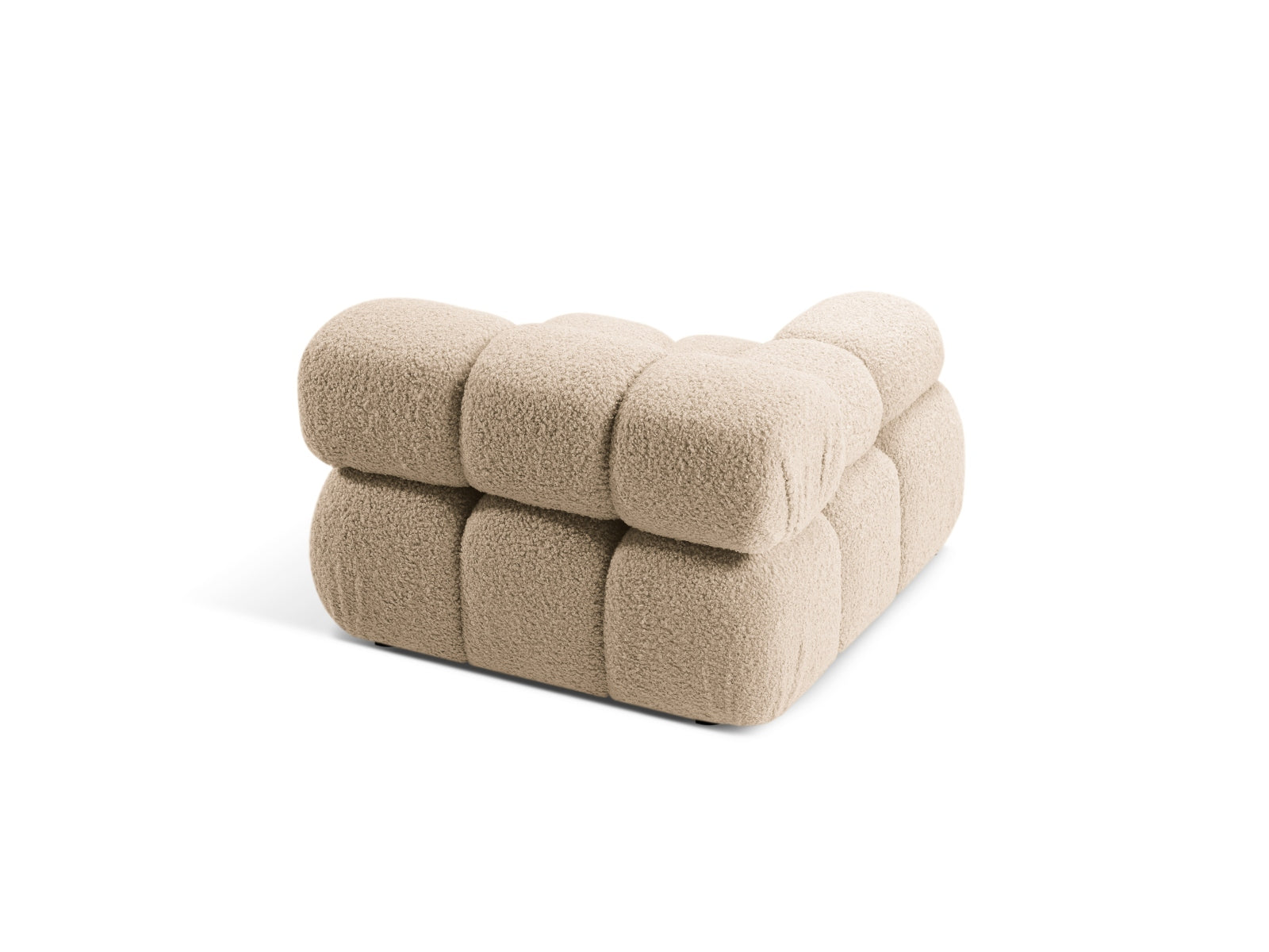 Elegantes Bellis Boucle Modul links 1 Sitzer in warmen Erdtönen, ideal für stilvolle und einladende Wohnräume von Micadoni.
