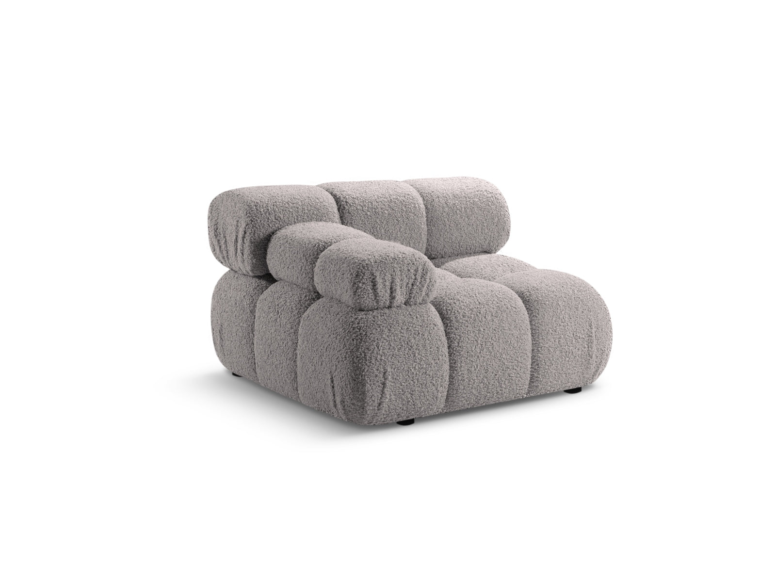Erleben Sie den Bellis Boucle Modul links 1 Sitzer von Micadoni – stilvoller Sessel, der modernes Design und optimalen Komfort perfekt kombiniert.