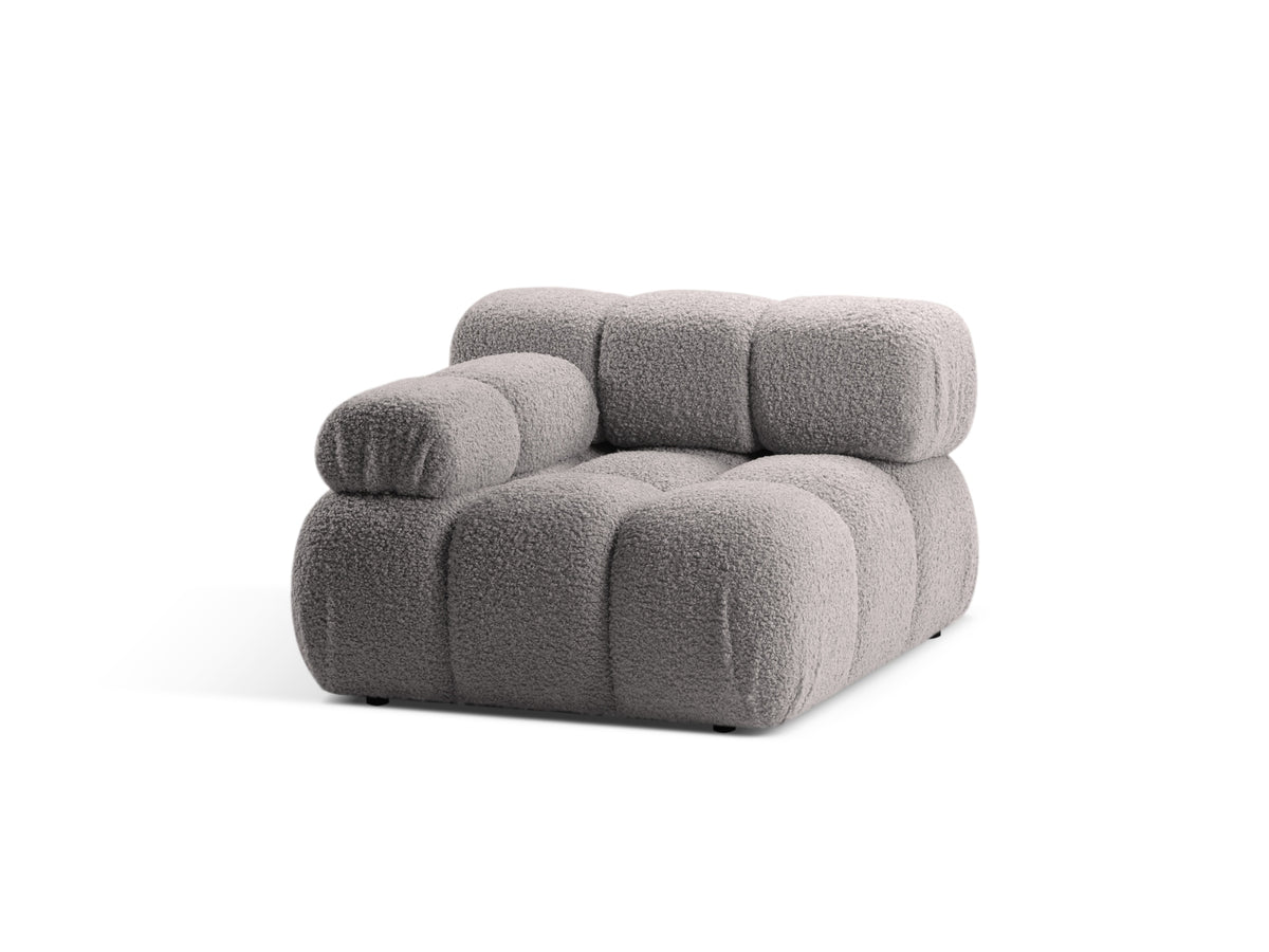 Bellis Boucle Modul links 1 Sitzer in Light Grey-Rolf präsentiert im Onlineshop von KAQTU Design AG. Modulares Sofa ist von Micadoni