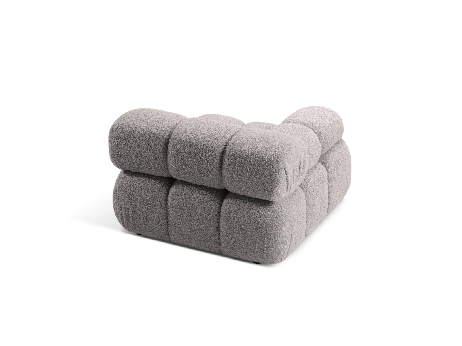 Erleben Sie den Bellis Boucle Modul links 1 Sitzer von Micadoni – stilvoller Sessel, der modernes Design und optimalen Komfort perfekt kombiniert.
