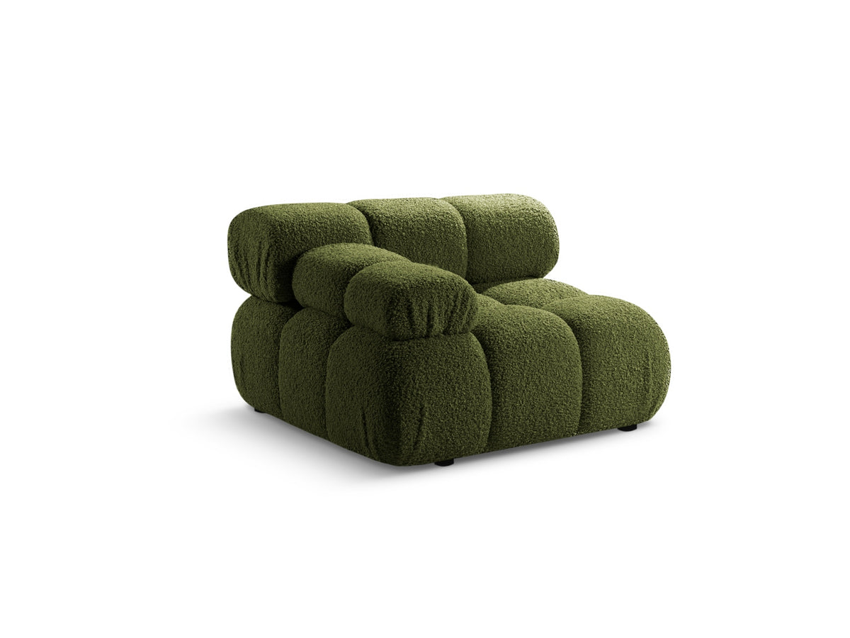 Bellis Boucle Modul links 1 Sitzer in Green-Rolf präsentiert im Onlineshop von KAQTU Design AG. Modulares Sofa ist von Micadoni
