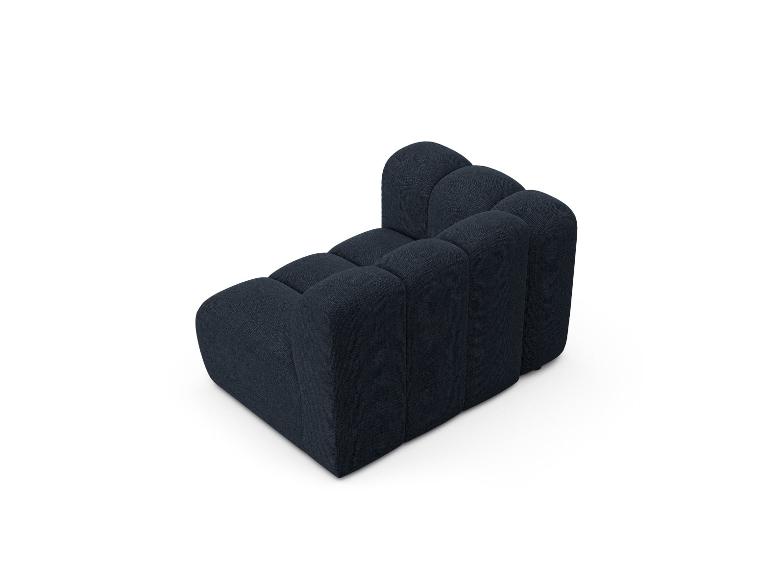 Elegantes linksseitiges 1-Sitzer-Modul in Navy Blue-Eden, perfekt für individuelle Sofa-Kombinationen von Micadoni.
