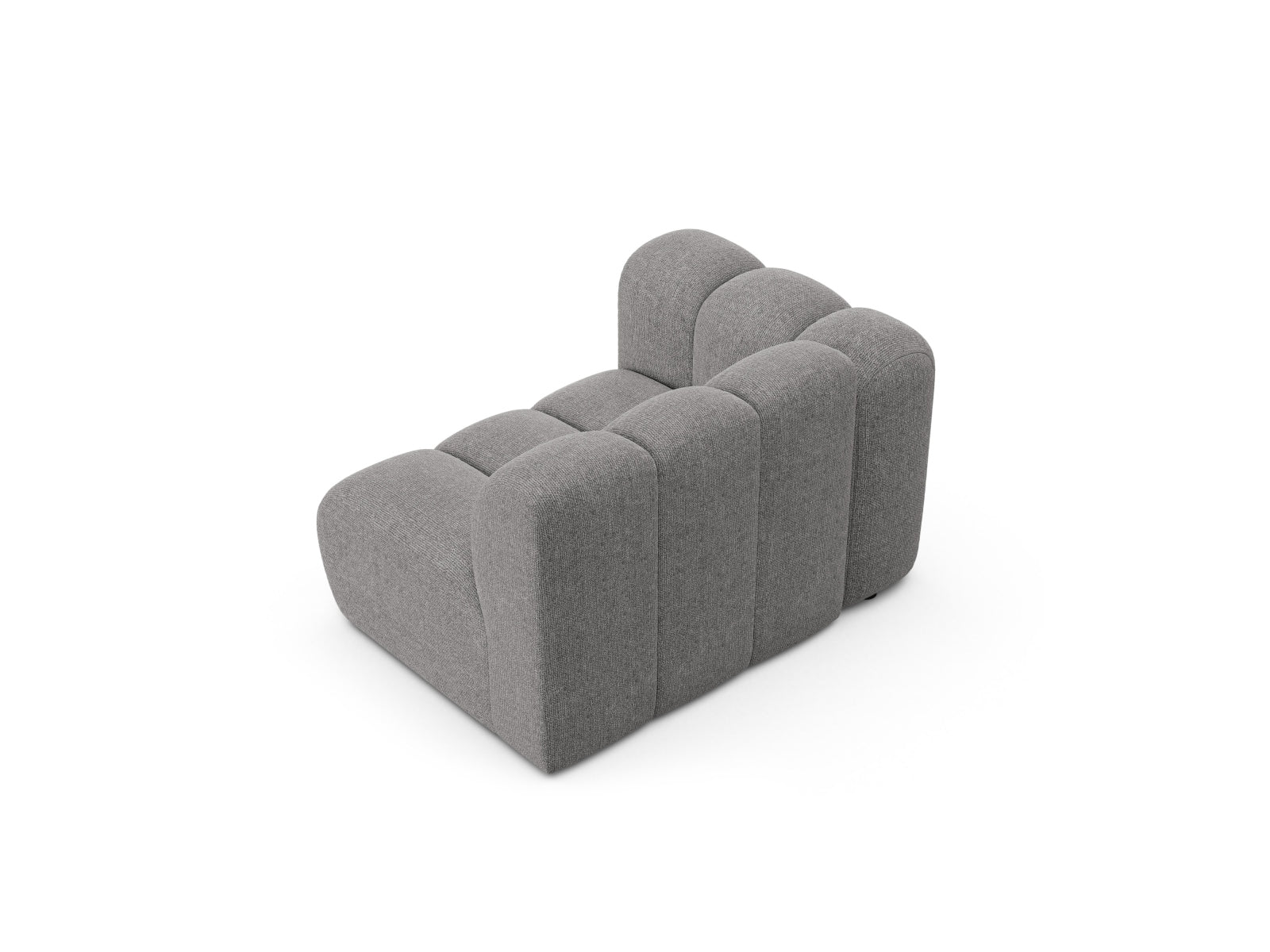 Stylisches 1-Sitzer Modul in sanftem Hellgrau, perfekt für kreative Sofa-Arrangements und moderne Wohnkonzepte von Micadoni.