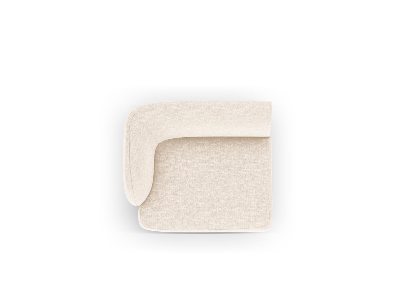 Miley Modul links 1 Sitzer in Ivory präsentiert im Onlineshop von KAQTU Design AG. Modulares Sofa ist von Micadoni