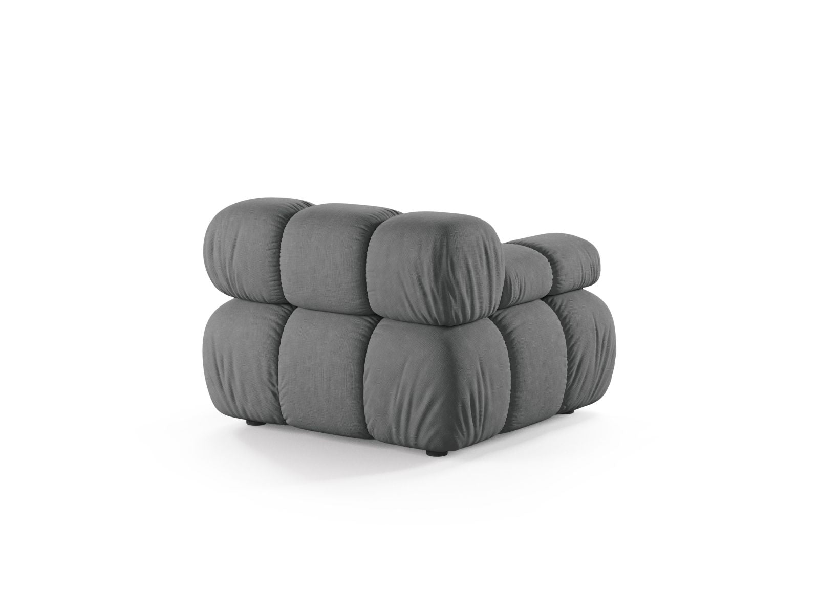 Elegantes 1-Sitzer Modul links Bellis in zeitlosem Grau, ideal für individuelle Sofa-Kombinationen und stilvolle Wohnkonzepte.