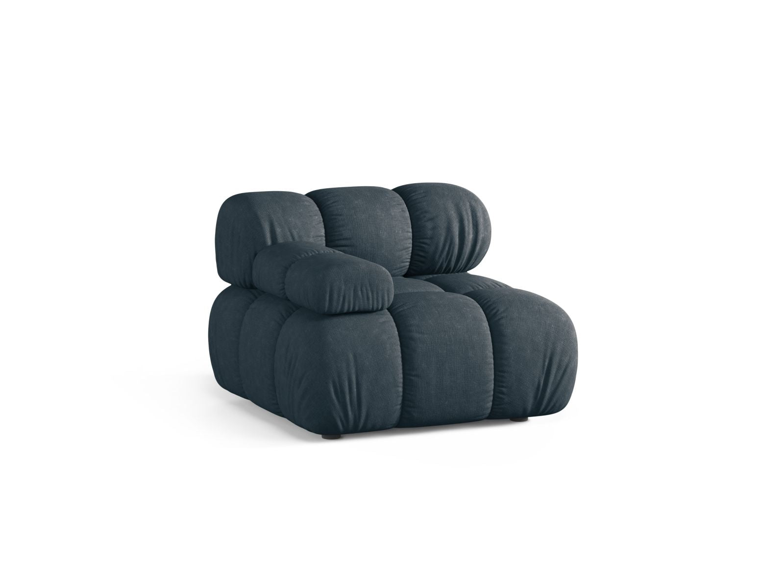Elegantes 1-Sitzer Modul links Bellis in tiefem Petrol, ideal für individuelle Sofa-Gestaltung im modernen Wohnraum.