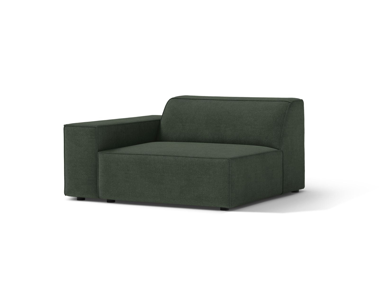 Elegantes 1-Sitzer Modul links Jodie in Moss Green-Liberty, ideal für individuelle Sofa-Kombinationen in modernen Wohnräumen.