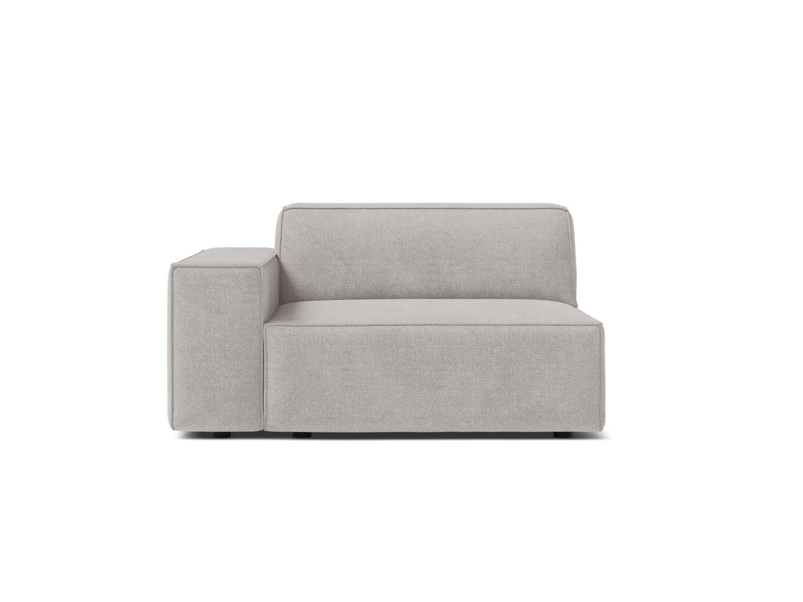 Stylisches 1-Sitzer Modul Jodie in sanftem Grau, perfekt für kreative Sofa-Arrangements in zeitgemäßen Wohnlandschaften.