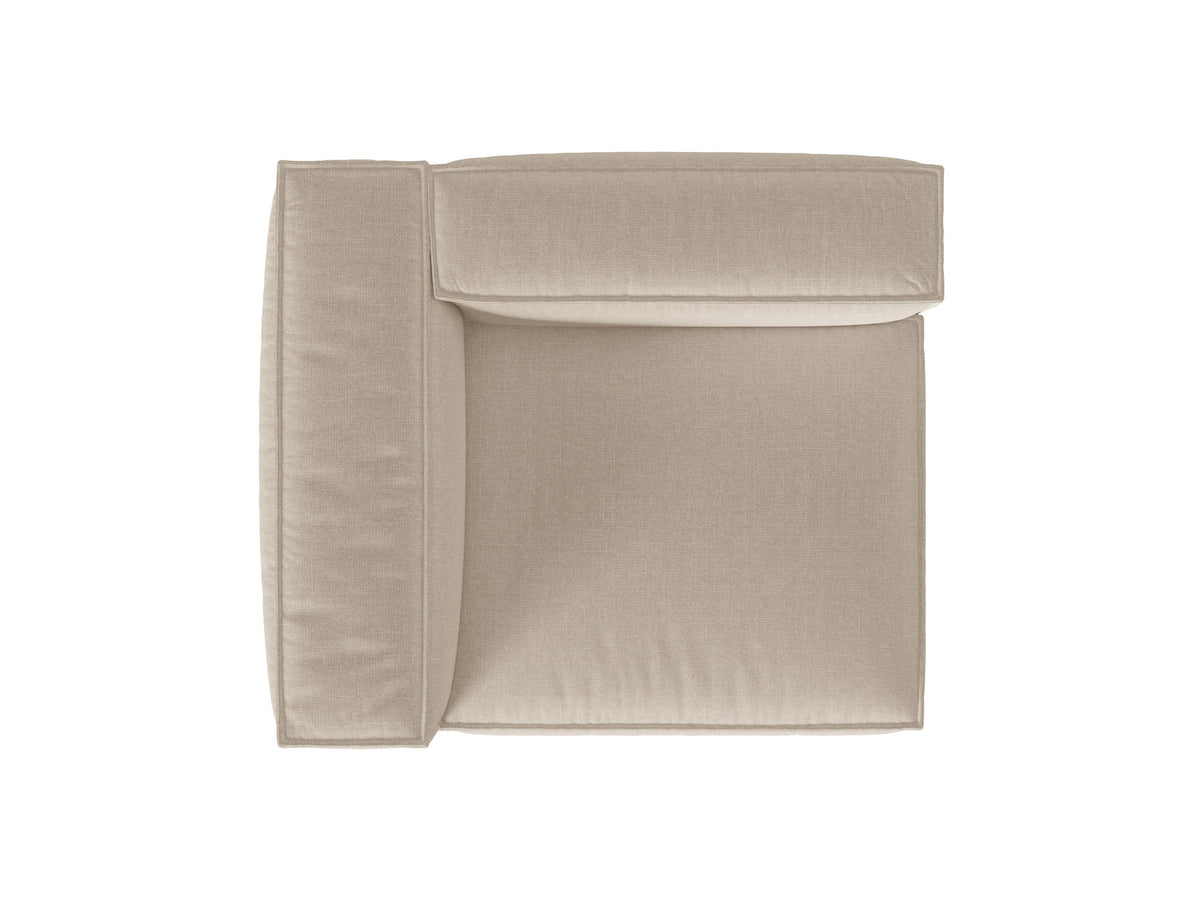 1-Sitzer Modulares Sofa links Nuria in Beige-Liberty präsentiert im Onlineshop von KAQTU Design AG. Modulares Sofa ist von Micadoni