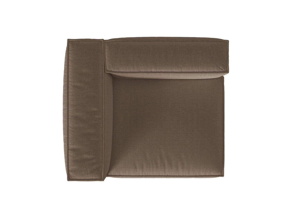 1-Sitzer Modulares Sofa links Nuria in Cappuccino-Liberty präsentiert im Onlineshop von KAQTU Design AG. Modulares Sofa ist von Micadoni