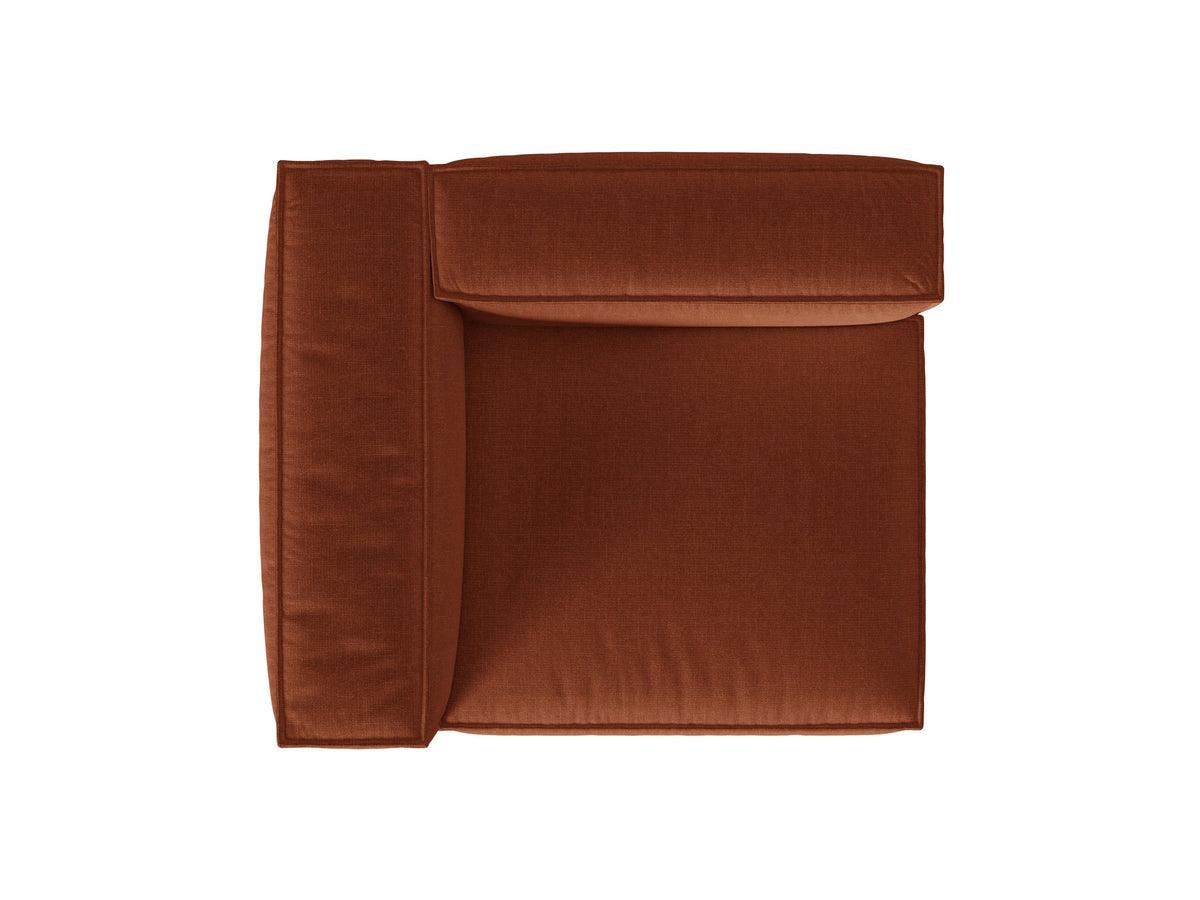 1-Sitzer Modulares Sofa links Nuria in Brick-Liberty präsentiert im Onlineshop von KAQTU Design AG. Modulares Sofa ist von Micadoni