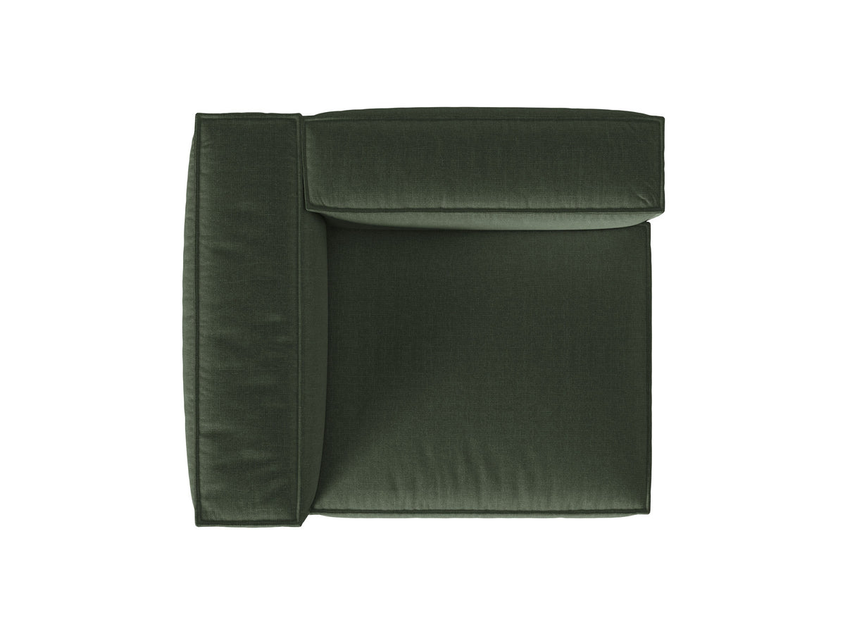 1-Sitzer Modulares Sofa links Nuria in Moss Green-Liberty präsentiert im Onlineshop von KAQTU Design AG. Modulares Sofa ist von Micadoni