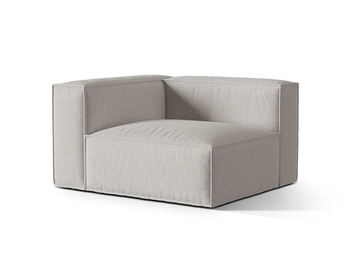 1-Sitzer Modulares Sofa links Nuria in Light Grey-Liberty präsentiert im Onlineshop von KAQTU Design AG. Modulares Sofa ist von Micadoni