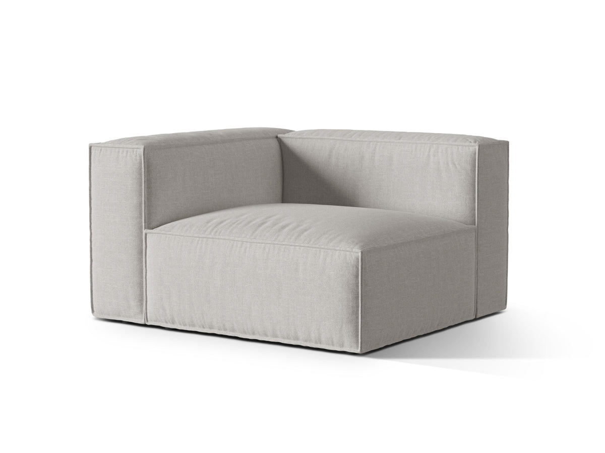 1-Sitzer Modulares Sofa links Nuria in Light Grey-Liberty präsentiert im Onlineshop von KAQTU Design AG. Modulares Sofa ist von Micadoni