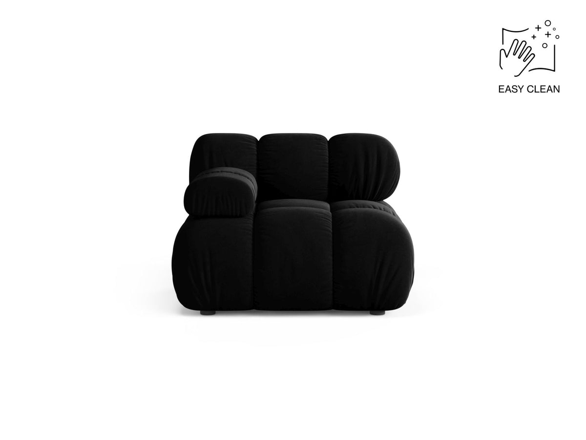 1-Sitzer Modul links Bellis in Black-Venus präsentiert im Onlineshop von KAQTU Design AG. Modulares Sofa ist von Micadoni