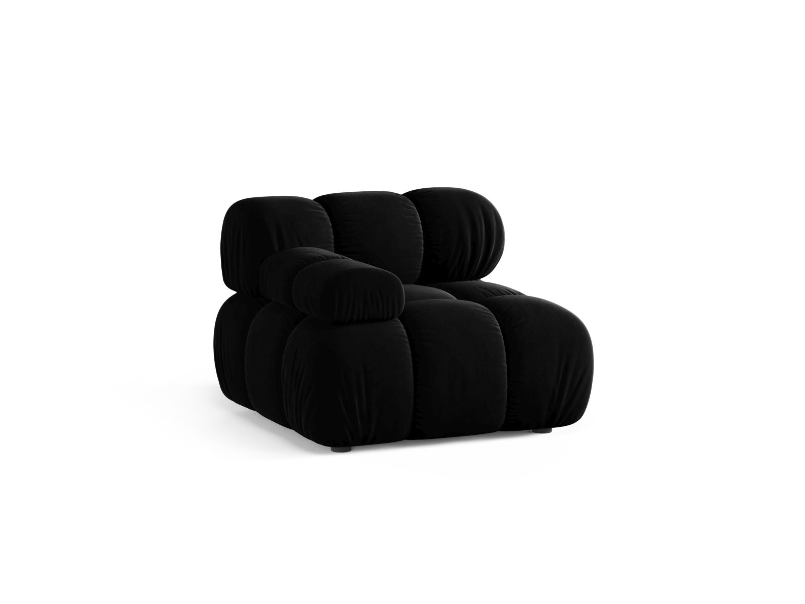 Elegantes 1-Sitzer Modul links Bellis in Black-Venus, ideal für individuelle Sofa-Gestaltung im modernen Wohnraum.