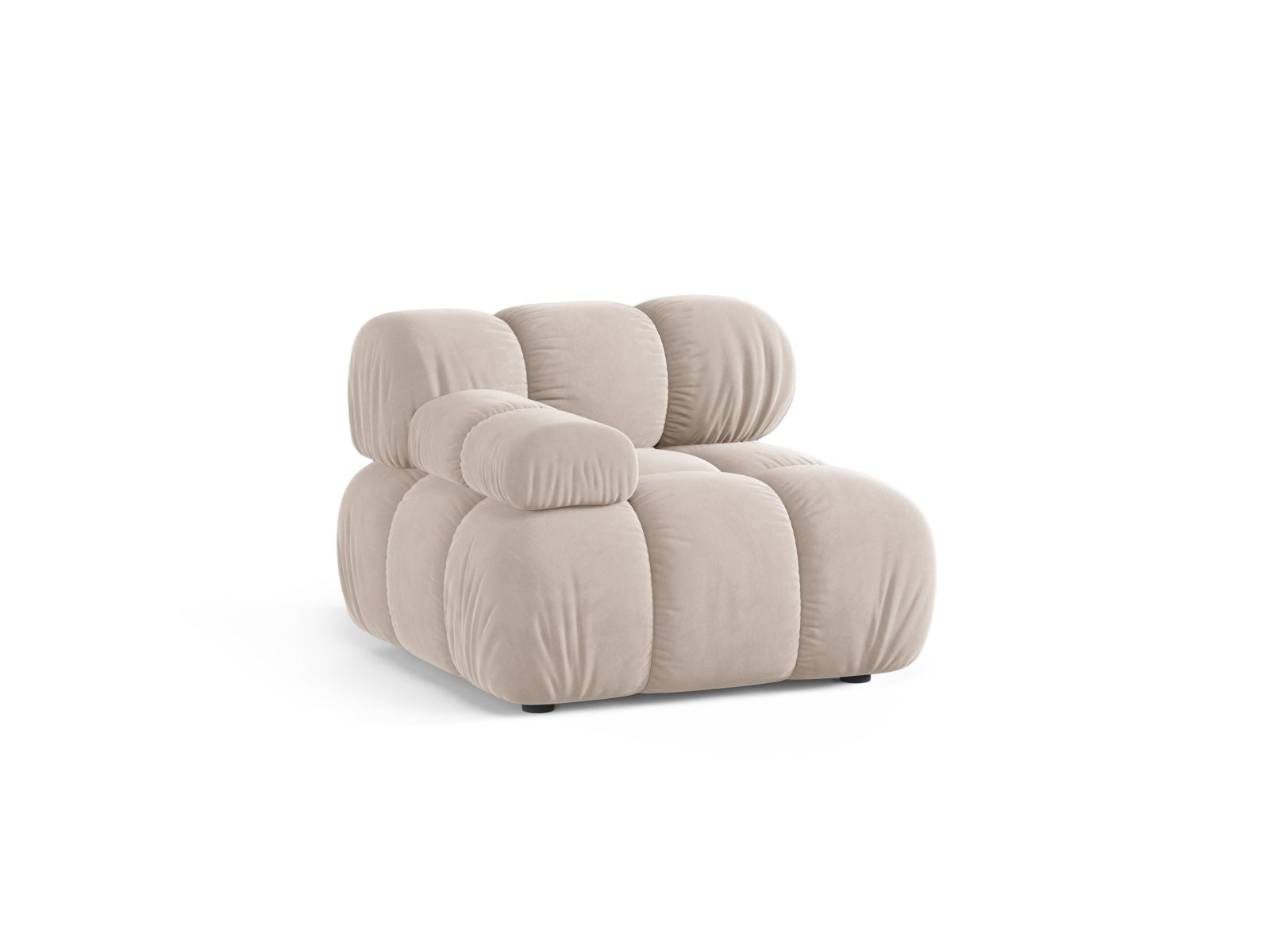 Elegantes 1-Sitzer Modul links Bellis in sanftem Light Beige-Venus, ideal für individuelle Sofa-Gestaltung im modernen Wohnraum.