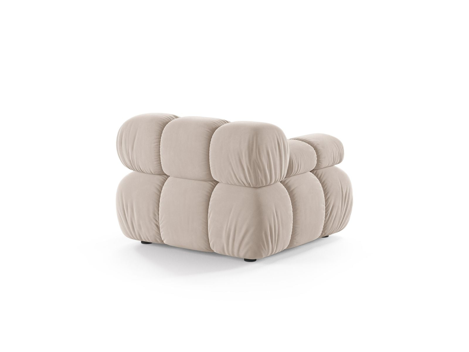 Elegantes 1-Sitzer Modul links Bellis in sanftem Light Beige-Venus, ideal für individuelle Sofa-Arrangements in modernen Wohnräumen.