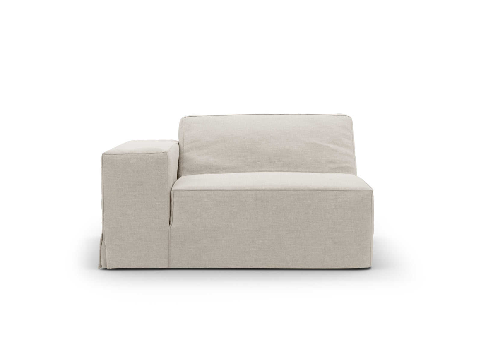 Eleganter Jodie Modul links 1 Sitzer in Natural-LINS, ideal für individuelles Wohndesign. Hochwertiges modulares Sofa von Micadoni.