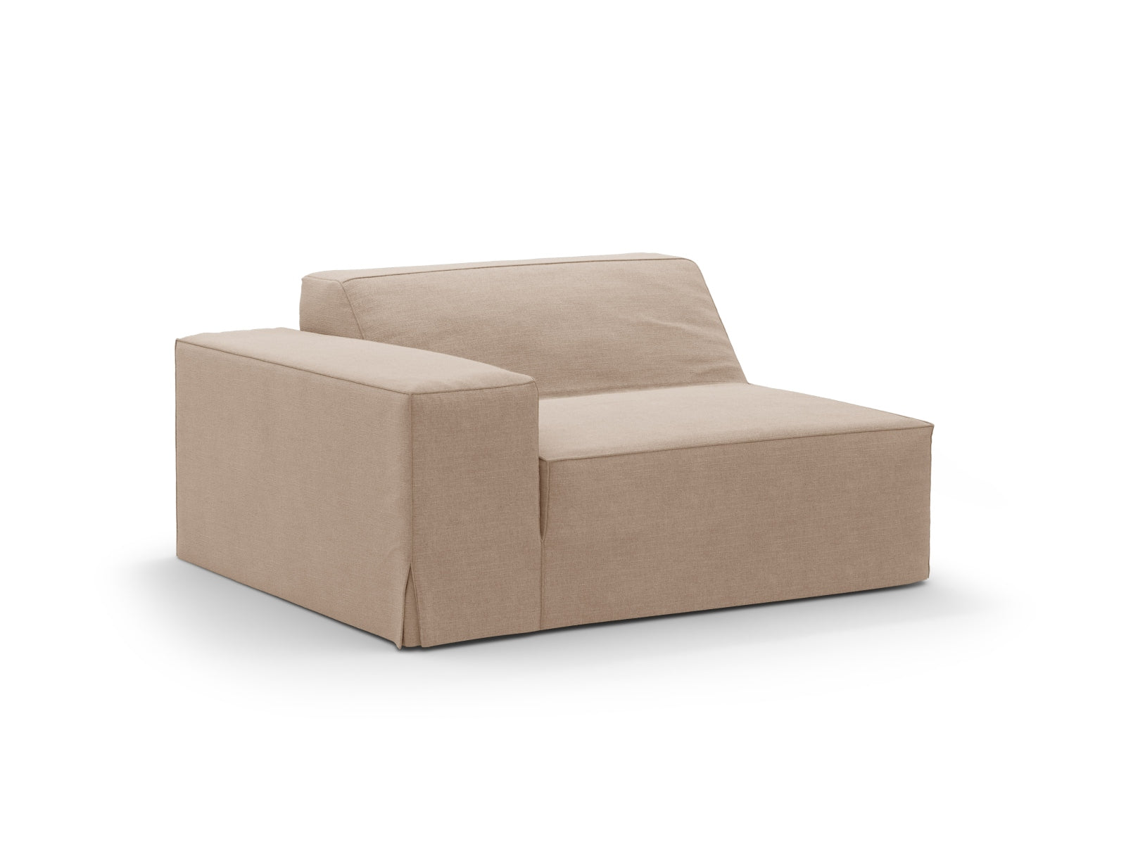 Jodie Modul links 1 Sitzer in Sand-LINS präsentiert im Onlineshop von KAQTU Design AG. Modulares Sofa ist von Micadoni