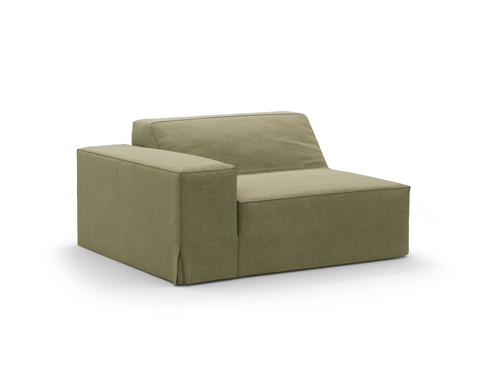 Jodie Modul links 1 Sitzer in Light Green-LINS präsentiert im Onlineshop von KAQTU Design AG. Modulares Sofa ist von Micadoni