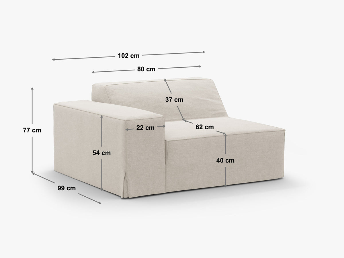 Jodie Sofamodul links 102cm von Micadoni – Ansicht 224
