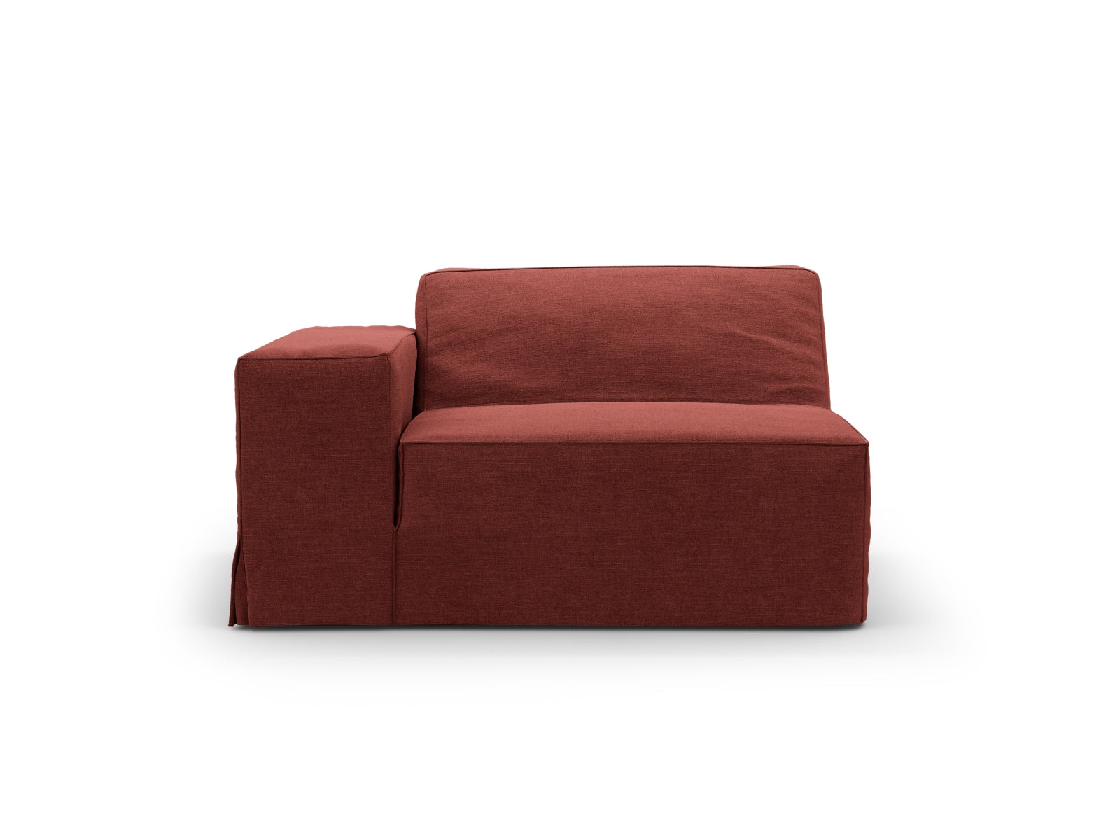 Eleganter Jodie Modul links 1 Sitzer in Cherrywood-LINS, ideal für individuelles Wohndesign. Hochwertiges modulares Sofa von Micadoni.