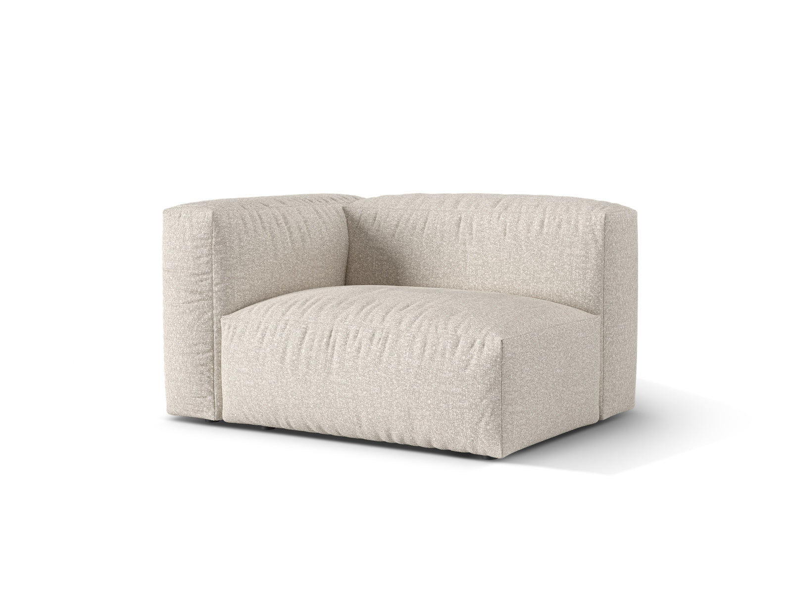 Beige 1-Sitzer Sofa Martina Wide links von Micadoni, stilvolles modulares Design für modernen Wohnraum, bequem und elegant.